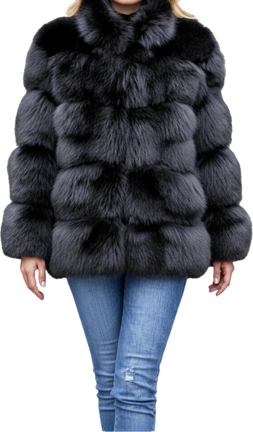 Women'S Winter Faux Fur Coat Fluffy Jacket