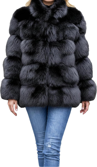 Women'S Winter Faux Fur Coat Fluffy Jacket