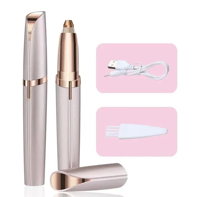 Women's Electric Eyebrow Trimmer & Face Hair Remover - Automatic Eyebrow Shaper Pencil for Effortless Grooming