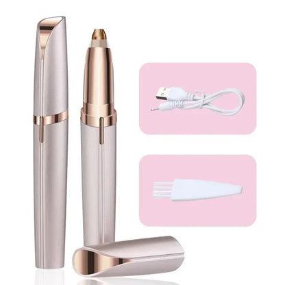 Women's Electric Eyebrow Trimmer & Face Hair Remover - Automatic Eyebrow Shaper Pencil for Effortless Grooming