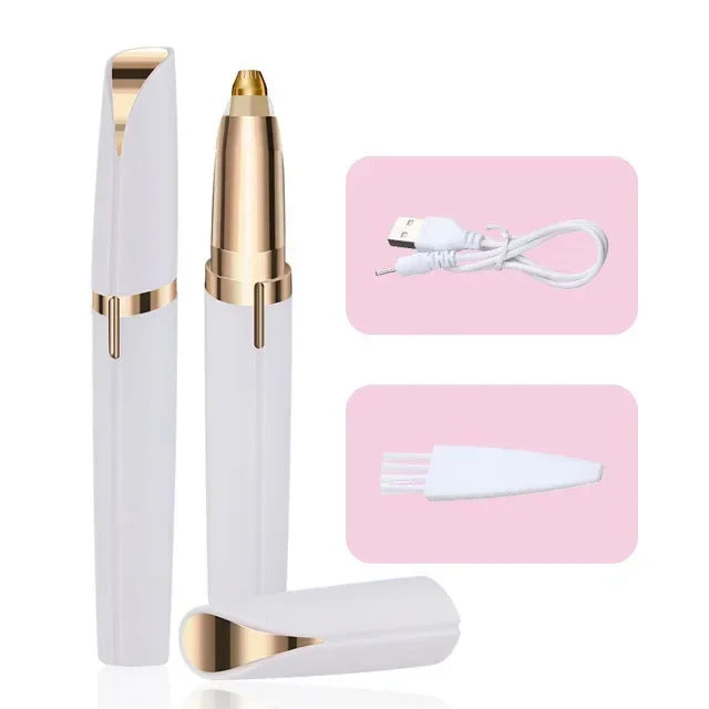 Women's Electric Eyebrow Trimmer & Face Hair Remover - Automatic Eyebrow Shaper Pencil for Effortless Grooming