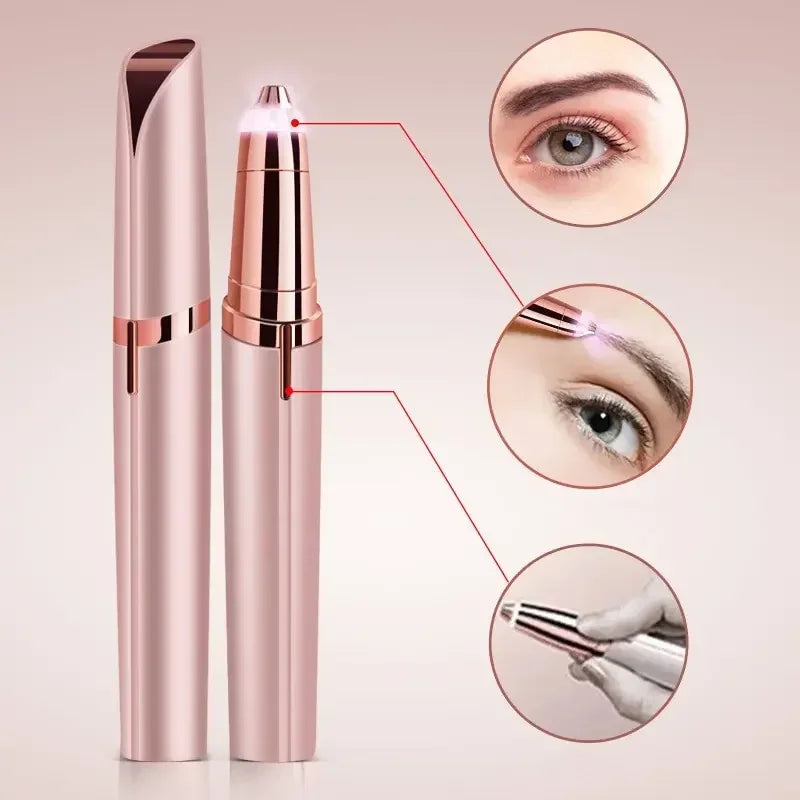 Women's Electric Eyebrow Trimmer & Face Hair Remover - Automatic Eyebrow Shaper Pencil for Effortless Grooming