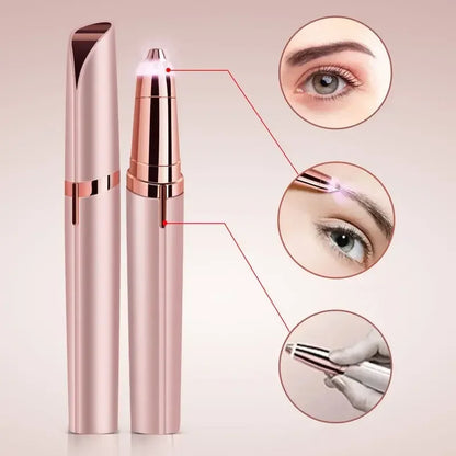 Women's Electric Eyebrow Trimmer & Face Hair Remover - Automatic Eyebrow Shaper Pencil for Effortless Grooming