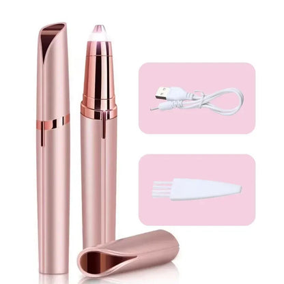 Women's Electric Eyebrow Trimmer & Face Hair Remover - Automatic Eyebrow Shaper Pencil for Effortless Grooming