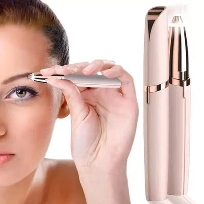 Women's Electric Eyebrow Trimmer & Face Hair Remover - Automatic Eyebrow Shaper Pencil for Effortless Grooming