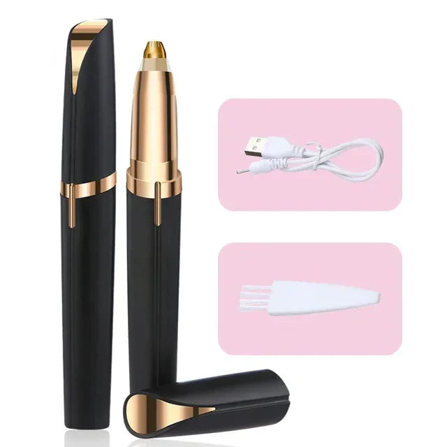 Women's Electric Eyebrow Trimmer & Face Hair Remover - Automatic Eyebrow Shaper Pencil for Effortless Grooming
