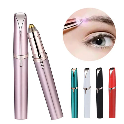 Women's Electric Eyebrow Trimmer & Face Hair Remover - Automatic Eyebrow Shaper Pencil for Effortless Grooming